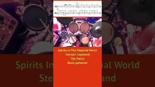 Great Drum Grooves Stewart Copeland  Spirits In The Material Worldshorts drums [upl. by Notnilk]