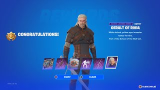 How to Unlock The GERALT OF RIVIA Skin in Fortnite All Geralt Quests Rewards [upl. by Marc]