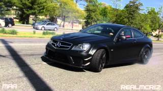 Mercedes Benz C63 AMG Black Series Wipeout Loses Control [upl. by Nodrog]