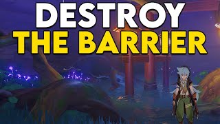 How to destroy the barrier near Konda Village in Genshin Impact  Sacrificial Offering quest guide [upl. by Champ460]