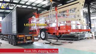 Towable Boom Lift shipping to Peru [upl. by Atina413]