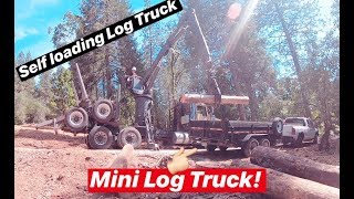 Hauling Logs with a Dump Trailer Logging truck couldnt do this [upl. by Llevram]