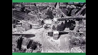 ROTTERDAM vóór en ná mei 1940 vanuit de lucht gezien [upl. by Llemart]