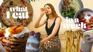 WHAT I EAT IN A WEEK as a vegan nutritionist [upl. by Ydnis]