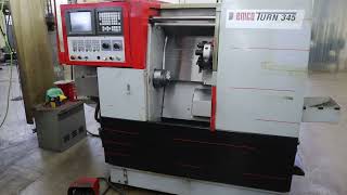 Emco Turn 345 CNC Lathe w Fanuc Series 21T CNC Control [upl. by Reitman]