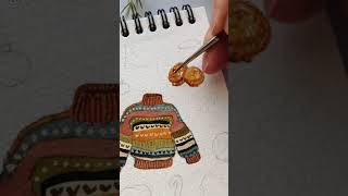 Easy Cookies amp Milk with watercolors 🍪🖌️ [upl. by Hasile]