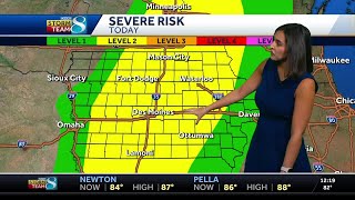 Iowa weather Severe weather threat returns Thursday afternoon [upl. by Irot]