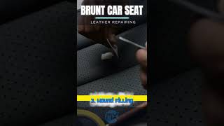 CAR SEAT REPAIR at Home Diy  leather damage restore  car seat repairing car leather repair howto [upl. by Weinrich]