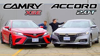 2019 Toyota Camry XSE vs Honda Accord 20 Touring  Battle For Best MidSize Sedan [upl. by Airpal]