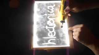 edge light led backlight painting on plexiglass [upl. by Swithbert987]