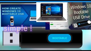 How to create windows 10 bootableusb bootwindows 10 bootable usb drivewindows installation [upl. by Pryor]