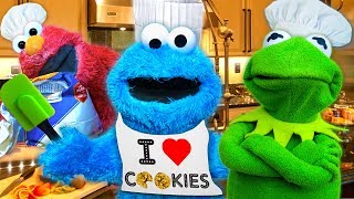 Cooking with Cookie Monster Kermit the Frog and Cookie Monsters Cooking Show [upl. by Ecilegna]