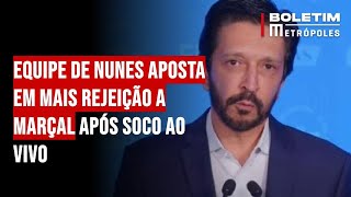 Equipe de Nunes aposta em mais rejeição a Marçal após soco ao vivo [upl. by Aiket]