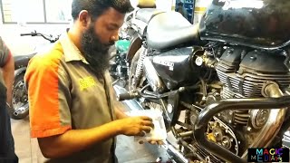 How to change Royal enfield bikes vibration problem solutions Use carberry reduction plate [upl. by Cirtap]