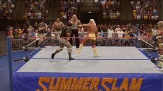 WWE 2K15  Warrior amp Hogan vs Slaughter Mufasta and Adnan  Path of the Warrior Part 7 [upl. by Eloise831]