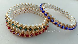 Beads Jewelry MakingBangles Making At HomeHandmade Jewellery Useful amp Easy [upl. by Cnahc248]