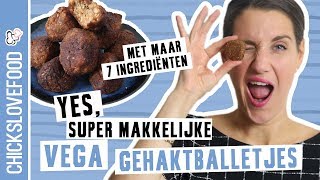 VEGETARISCHE GEHAKTBALLETJES  CHICKSLOVEFOOD [upl. by Greabe828]