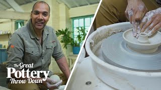 How to make a pottery candlestick in 3 minutes  Mini Masterclass  The Great Pottery Throw Down [upl. by Nolrah]