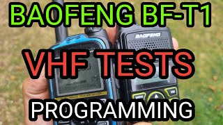 MINI BAOFENG BFT1  VHF Tests  Programming New Battery 2022 [upl. by Michaella]