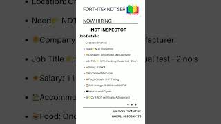 NDT INSPECTOR [upl. by Mayrim]