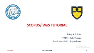 ScopusWoS Tutorial Tìm tạp chí phù hợp với bản thảo và check đạo văn với Turnitin [upl. by Accebor]