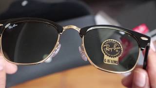 Ray Ban CLUBMASTER classic Unboxing detalles originales review español [upl. by Sivatnod]