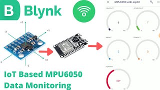 Monitoring MPU6050 data over blynk IoT platform  IoT based Vibration Monitoring using Esp32 MPU6050 [upl. by Grannia]