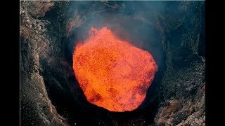 Flying the DJI Spark Drone into a volcano and lava lake [upl. by Nnaytsirk]