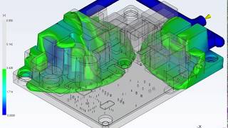 Moldflow Analysis Fill Time  MoldMan Systems™ [upl. by Pernas]