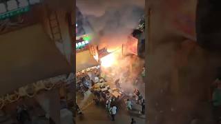 Boom 💥💥💥💥💥💥Fireworks on fire at hyderabad fireworks fire viral Diwali boom danger [upl. by Jaehne]