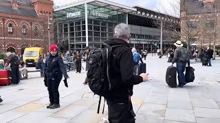 Security Lady Warns That London Pavement Is Private Land [upl. by Yentiw]