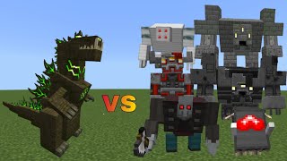 Tremorzilla Alexs Caves vs Crimson steves more mobs and bosses  Minecraft  Mob Battle [upl. by Creighton]