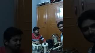 Gombe Gombe chandan shetty  by Mahesh prasad Veena and Dhananjay on Tabla [upl. by Lebyram811]