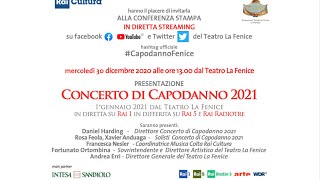 Concerto di Capodanno 2021 conferenza stampa di presentazione [upl. by Eimot]