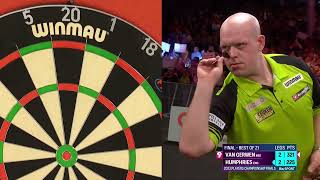 NINE DARTER Michael van Gerwen v Luke Humphries  2023 Players Championship Finals [upl. by Orual250]