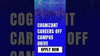 Cognizant Careers Off Campus Drive 2024 Hiring for Trainee Junior Data Analyst [upl. by Ammadis352]