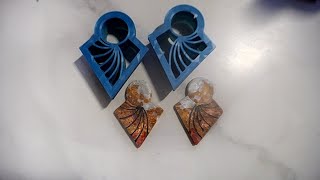 Making earrings with Polyclayplays new cutterstamper [upl. by Adlee508]