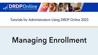 Managing Enrollment in DRDP Online [upl. by Enyala501]