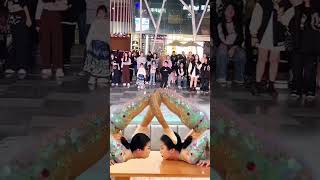 Twin beauties perform dangerous jiujitsu moves please do not imitate Passerbys perspective Ex [upl. by Lexy546]