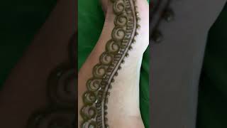 My second leg mehndi design 😊 simple leg mehndi design trending leg mehndi design short video [upl. by Zeena529]