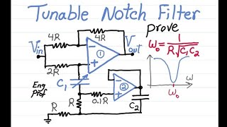 Bandstop Filter Design with two operational amplifiers [upl. by Madian]