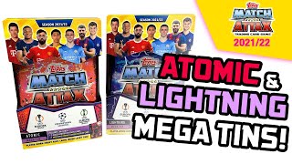 NEW MEGA TINS  Topps MATCH ATTAX 202122  MEGA TIN OPENING Atomic amp Lightning [upl. by Jamille]