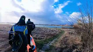 Kitesurfing  January Icy Rainbow Session 🧊 [upl. by Aivatnwahs]