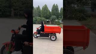 Electric transporter for construction sites for farms construction tricycles farm manure remo [upl. by Anilrac]