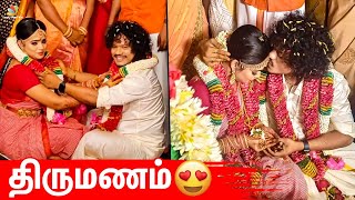 Marriage Video தாலிகட்டி மனைவி நெற்றியில் முத்தமிட்ட Pugazh  Bensiya  Cooku with Comali 3 [upl. by Florian624]