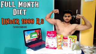 Full Month Diet Shopping Under 1000rs Budget Diet For Students [upl. by Arikahs816]