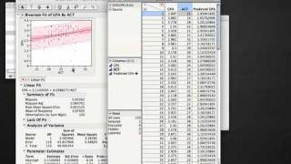 Basic Statistical Analysis with JMP  Simple Linear Regression [upl. by Osicran]