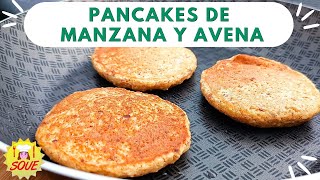 🍎 🥣 Pancakes de MANZANA Y AVENA SIN AZÚCAR EN 5 minutos saludables fáciles rápidos y económicos [upl. by Anir127]