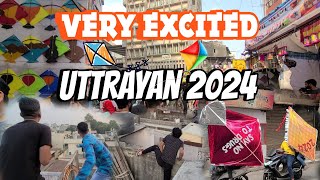 Very Excited For Uttrayan🪁 2024  Kite Flying Vlog  Surat Kite Festival  Shivu Boi Vlogs [upl. by Adaline]