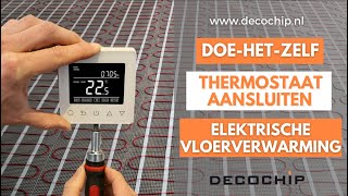 Zo Sluit Je Een Thermostaat Aan  Elektrische Vloerverwarming [upl. by Nahtanoj]